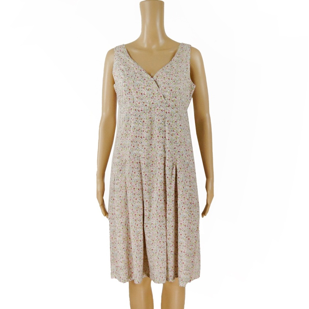 Liberty Arts Fabric Floral Print Cottagecore Sleeveless Dress